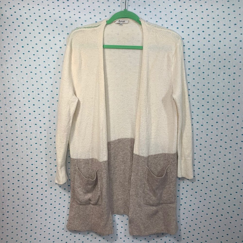 Madewell Kent Colorblock Cardigan Sweater in Coziest Yarn